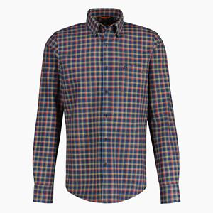 LERROS Langarmhemd "LERROS Langarmhemd mit Herringbone-Karo"