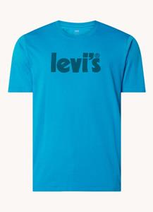 Levis Levi's T-shirt met relaxte pasvorm en print voor heren, blauw