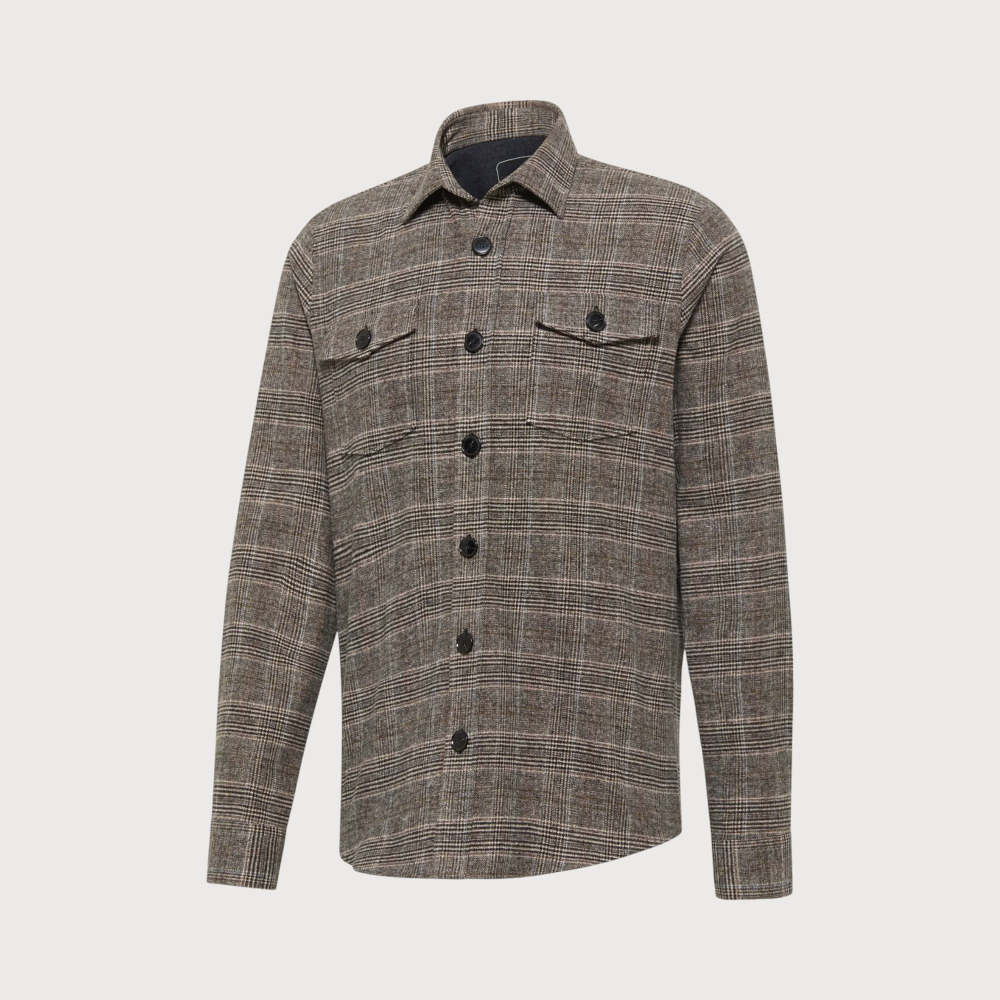 Blue Industry Overshirt, bruin geruit |