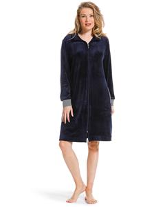 Pastunette dames Badjas met rits - Dark Blue