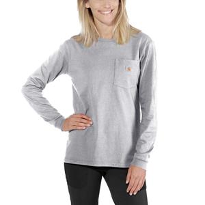 Carhartt T-shirt - T-shirt met lange mouwen en zakje voor dames Grijs