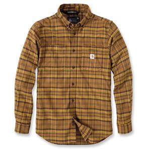 Carhartt Geruit shirt van stretch met lange mouwen Bruin