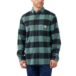 Carhartt Geruit shirt van stretch met lange mouwen Groen