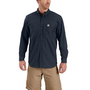 Carhartt Relaxed fit heren stretchshirt met lange mouwen Blauw