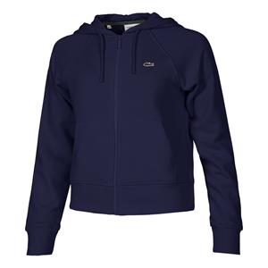 Lacoste Damen  Sweatshirt mit Kapuze aus Bio-Fleece - Navy Blau 