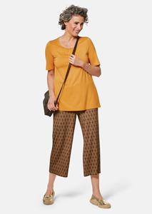 Goldner Fashion Tijdloos shirt met modern plooidetail - maïsgeel 