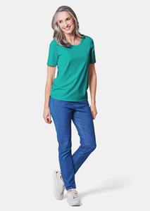 Goldner Fashion Verzorgd shirt dat mooi in model blijft - turquoise 