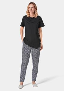 Goldner Fashion Shirt in puntmodel - zwart 