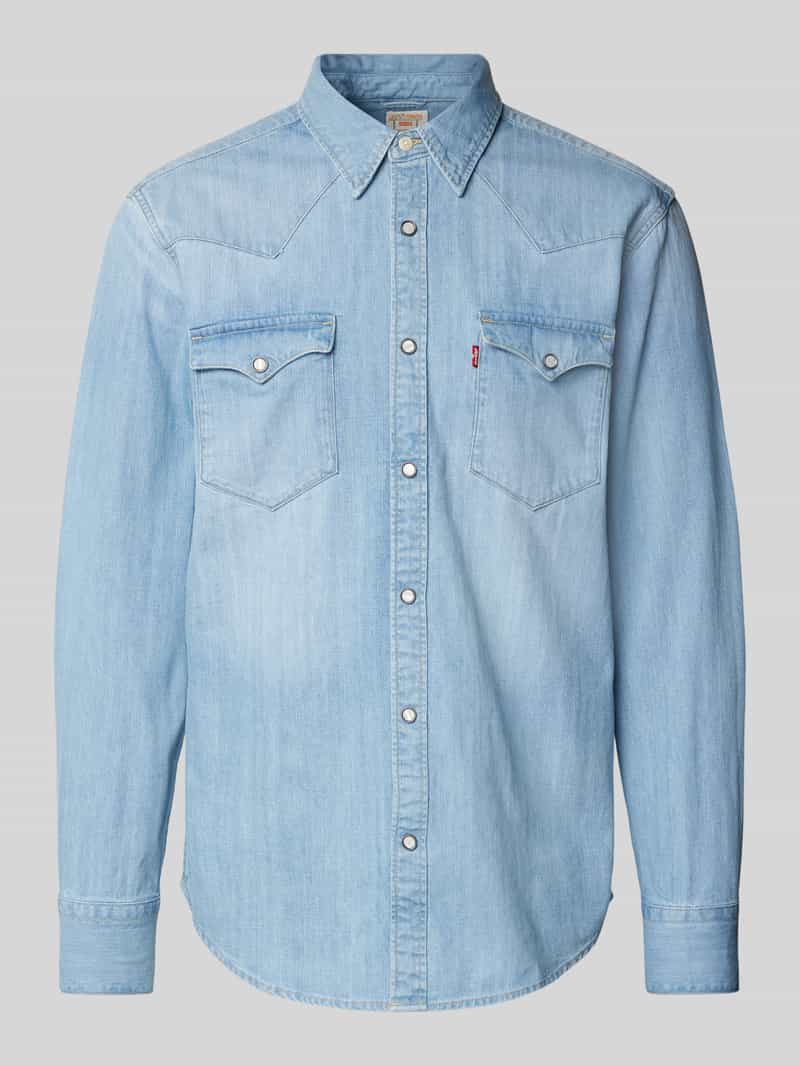 Men's Levis Barstow Standard Fit Western Shirt in Denim