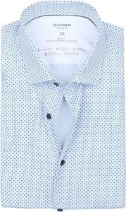 OLYMP Hemd Level 5 24/Seven Muster Hellblau