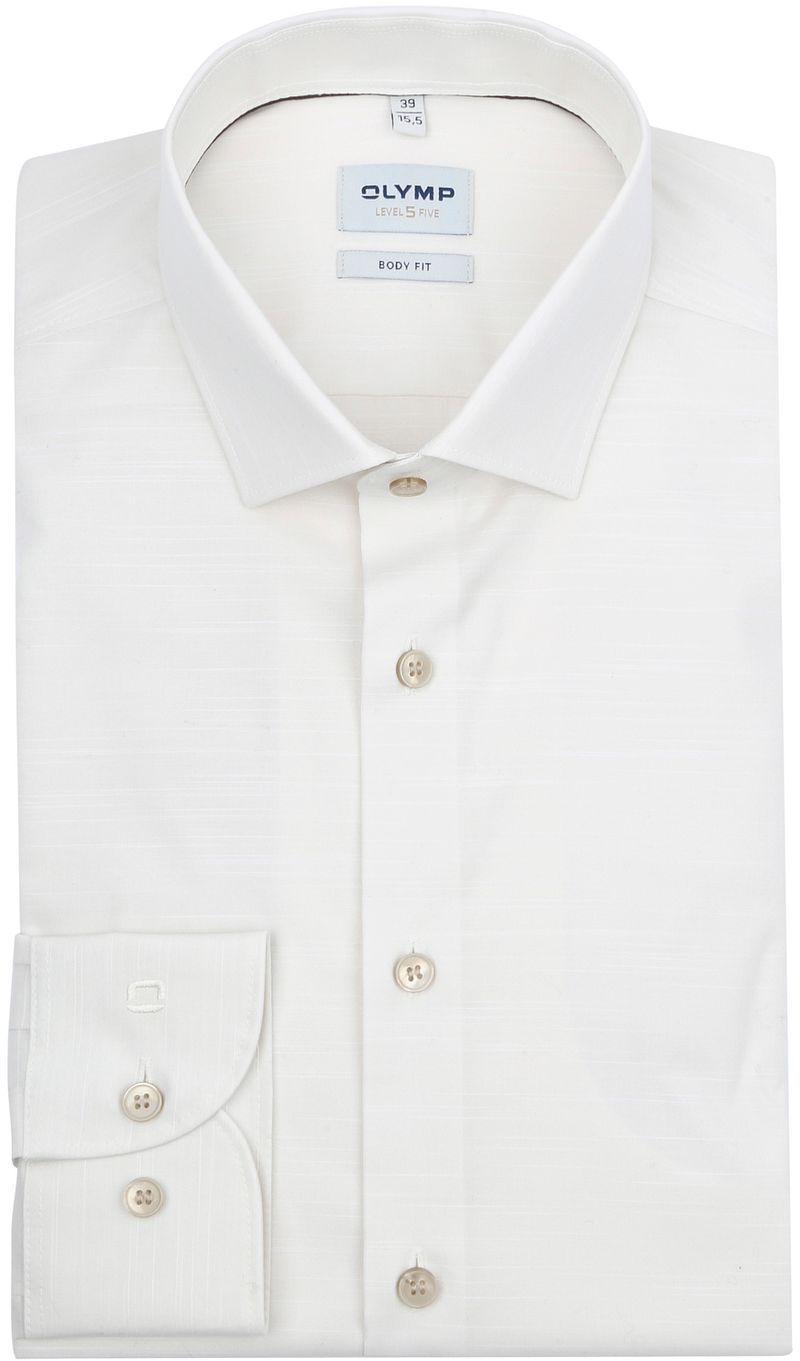 Olymp Level 5 Overhemd Off-White