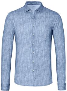 Desoto Hemd Melange Blau