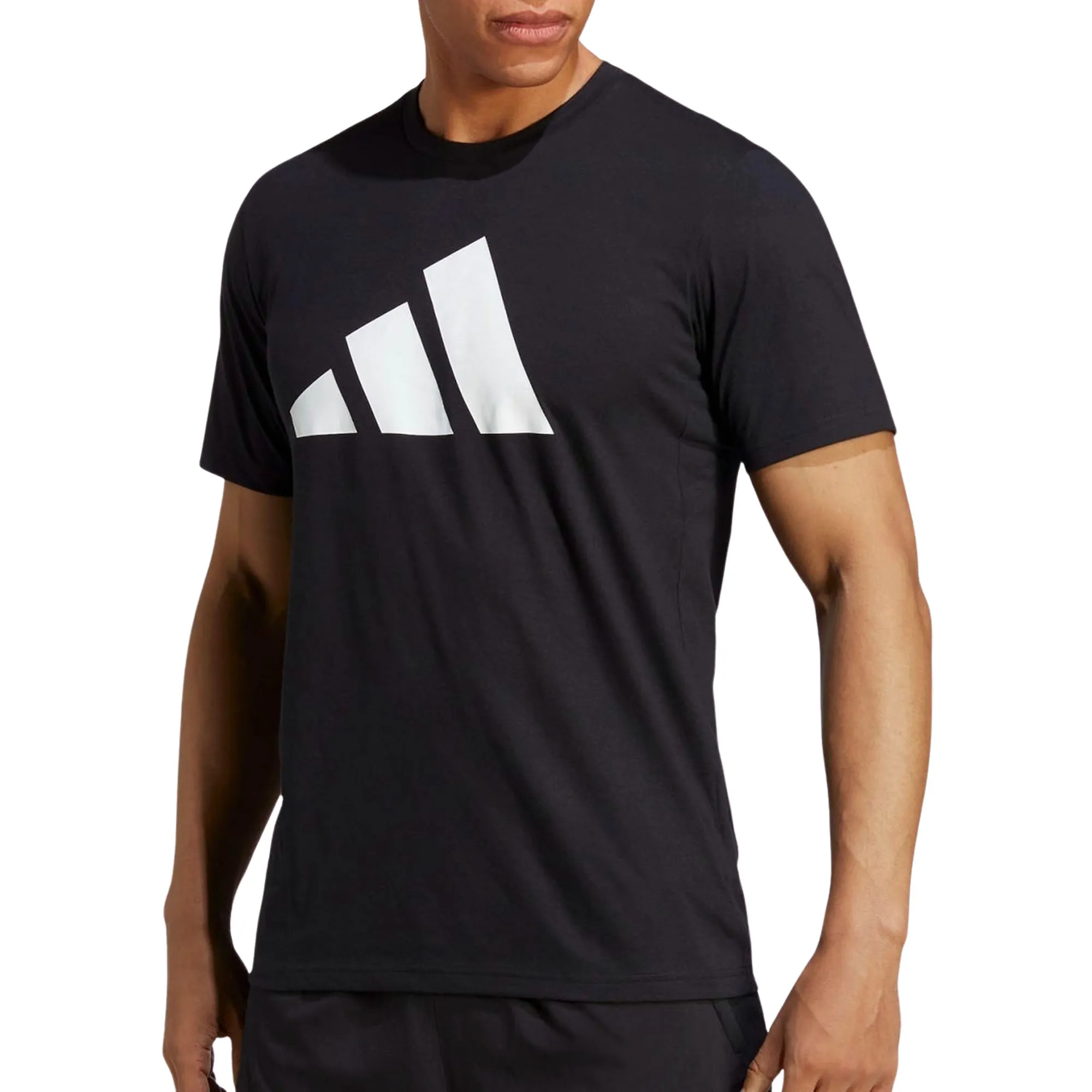 adidas Train Essentials Feelready Logo Training T-Shirt Schwarz
