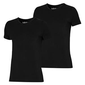 Apollo T-shirt Heren Bamboo Basic V-neck Zwart 2-pack-M