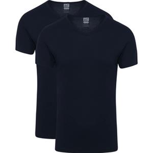 Alan Red Vancouver T-shirt V-Hals Navy 2-Pack