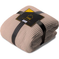 Corduroy hoodie deken Taupe