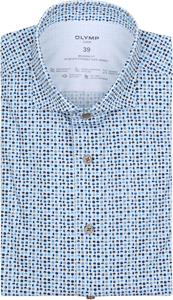 Olymp Luxor Overhemd Cirkels Blauw
