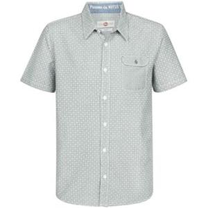 Petrol Short Sleeve Overhemd Print Groen