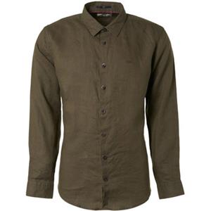 No Excess Shirt linen solid army