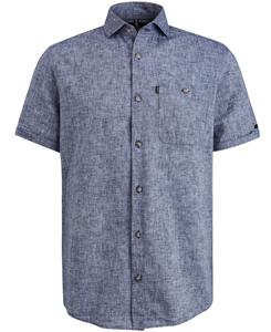 Vanguard Short Sleeve Overhemd Linnen Blauw