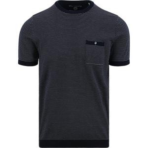 Blue Industry T-Shirt Streep Navy