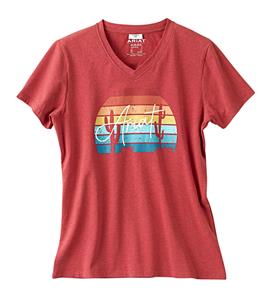 Ariat Dames T-Shirt R.E.A.L Horizon Tee, rood