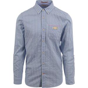 Scotch & Soda Overhemd Lange Mouw Scotch & Soda Overhemd Streep Lichtblauw