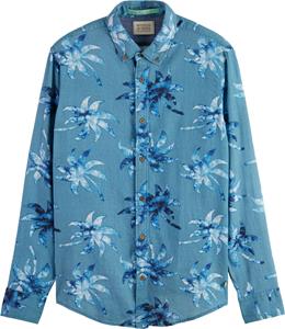 Scotch and Soda Overhemd Print Blauw