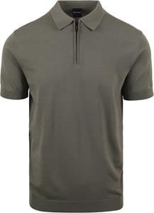 Suitable Half Zip Polo Groen