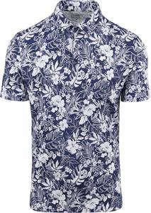 Desoto Poloshirt Blauw Bloem