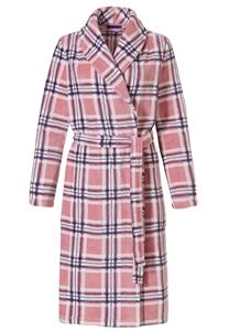 Roze badjas dames ruitpatroon