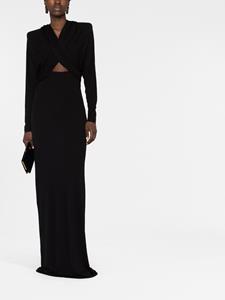 Saint Laurent Maxi-jurk met capuchon - Zwart