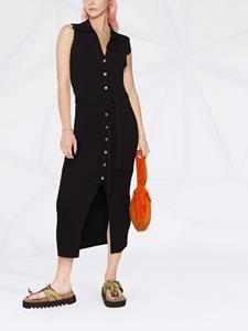 Nanushka Ribgebreide jurk - Zwart