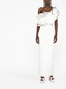 Solace London Gedrapeerde jurk - Wit