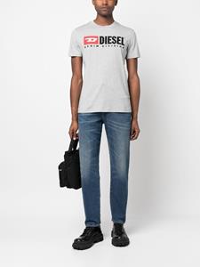 Diesel T-shirt met geborduurd logo - Grijs