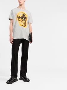 Alexander McQueen T-shirt met doodskopprint - Grijs