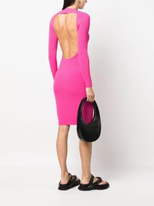 Laneus Ribgebreide jurk - Roze