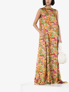 Plan C Maxi-jurk met bloemenprint - Rood