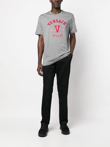 Versace T-shirt met logo-applicatie - Grijs