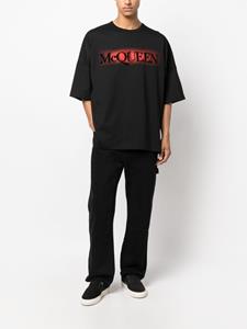 Alexander McQueen T-shirt met logoprint - Zwart