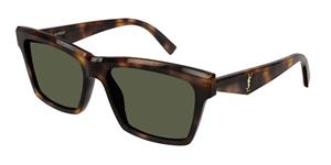 Saint Laurent SL M104 003 havana groene zonnebril