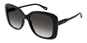 Chloé CHLOE CH0125S | Damen-Sonnenbrille | Butterfly | Fassung: Kunststoff Schwarz | Glasfarbe: Grau