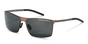 PORSCHE DESIGN 8667 | Herren-Sonnenbrille | Eckig | Fassung: Kunststoff Kupferfarben | Glasfarbe: Grau