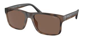 POLO RALPH LAUREN PH4195U | Herren-Sonnenbrille | Eckig | Fassung: Kunststoff Havanna | Glasfarbe: Braun