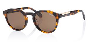 SUPERDRY 5012 | Unisex-Sonnenbrille | Panto | Fassung: Kunststoff Havanna | Glasfarbe: Braun