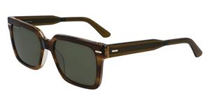 CALVIN KLEIN CK22535S Mannen Zonnebril, bruin transparant