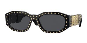 VERSACE VE4361 | Unisex-Sonnenbrille | Mehreckig | Fassung: Kunststoff Schwarz | Glasfarbe: Grau