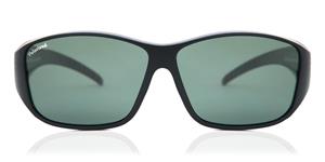 Montana Rechthoek Unisex Mat Zwart G15 Gepolariseerd FO4 Fit Over Bril Zonnebril