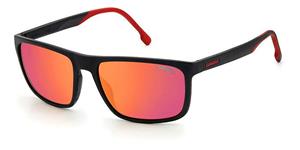 CARRERA 8047/S | Herren-Sonnenbrille | Eckig | Fassung: Kunststoff Schwarz | Glasfarbe: Orange