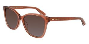 CALVIN KLEIN CK 21529 S-CALVIN KLEIN CK21529S Vrouwen Zonnebril, bruin transparant
